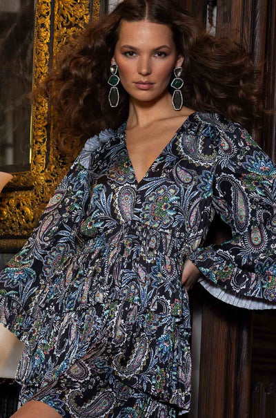 Hale Bob - Esmeralda L/S V Neck Dress