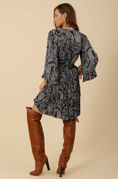 Hale Bob - Esmeralda L/S V Neck Dress