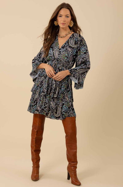 Hale Bob - Esmeralda L/S V Neck Dress