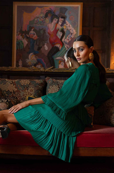 Hale Bob - Esmeralda L/S V Neck Solid Dress - Zambezee Hale Bob - Esmeralda L/S V Neck Solid Dress - Zambezee