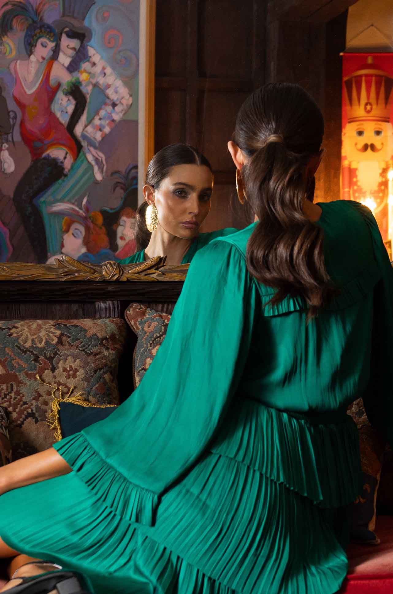 Hale Bob - Esmeralda L/S V Neck Solid Dress - Zambezee Hale Bob - Esmeralda L/S V Neck Solid Dress - Zambezee