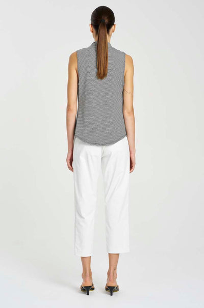 Mela Purdie - Tapered Flat Pant in Gravitene in Ivory