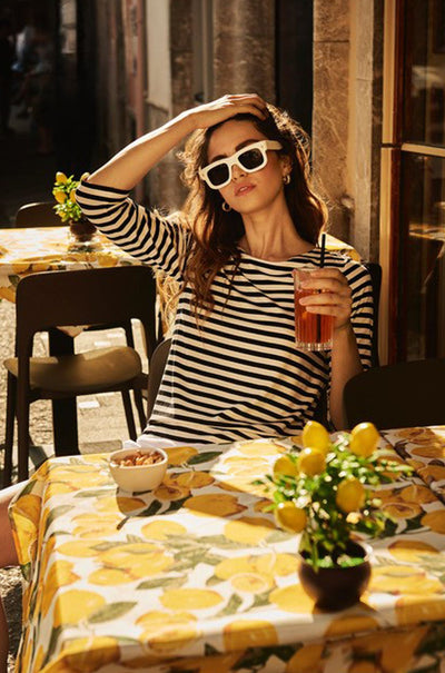 Mela Purdie - Relaxed Boat Neck in Picasso Stripe Jersey
