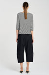 Mela Purdie - Relaxed Boat Neck in Caviar Stripe Jersey