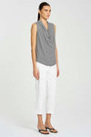 Mela Purdie - Drape Shell in Caviar Stripe Jersey