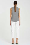 Mela Purdie - Drape Shell in Caviar Stripe Jersey