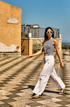 Mela Purdie - Palazzo Shell in Yacht Stripe Jersey