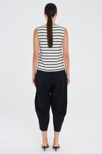 Mela Purdie - Palazzo Shell in Dual Stripe Jersey