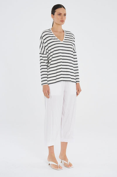 Mela Purdie - Wedge Sweater in Dual Stripe Jersey
