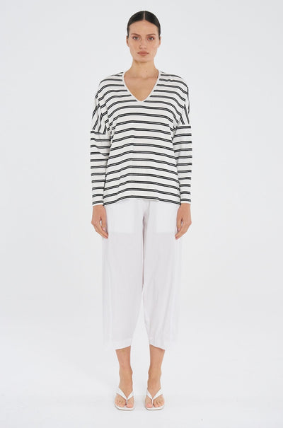 Mela Purdie - Wedge Sweater in Dual Stripe Jersey