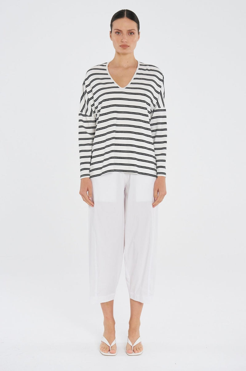 Mela Purdie - Wedge Sweater in Dual Stripe Jersey