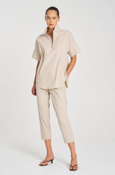 Mela Purdie - Half Zip Shirt in Biscotti