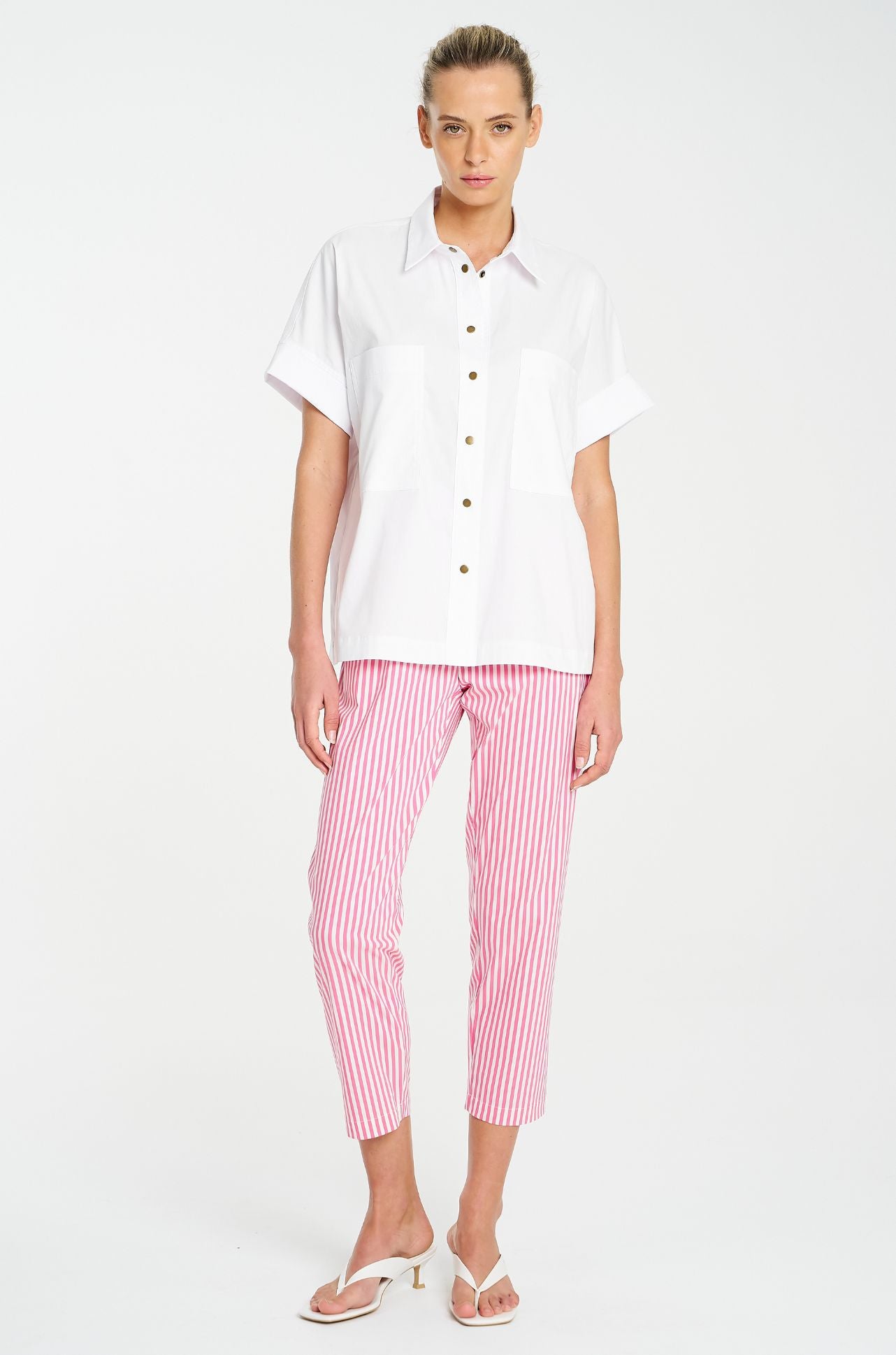 Mela Purdie - Nomad Pant in Hot Pink Stripe Microprene