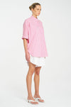 Mela Purdie - Villa Overshirt in Stripe Microprene