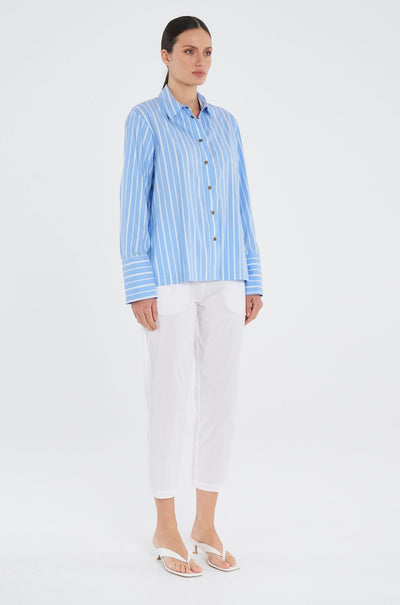 Mela Purdie - Stud Shirt in Saville Stripe