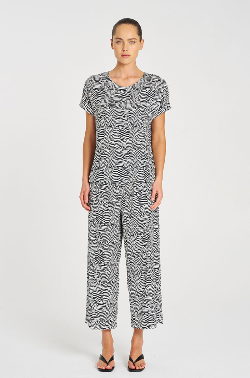 Mela Purdie - Pace Pant in Terrain Print Charmeuse