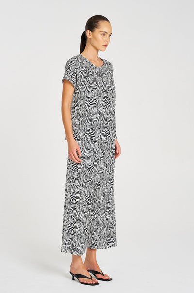 Mela Purdie - Cap Shell in Terrain Print Charmeuse