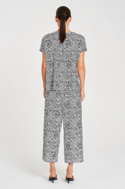 Mela Purdie - Cap Shell in Terrain Print Charmeuse