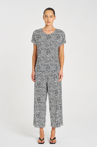 Mela Purdie - Cap Shell in Terrain Print Charmeuse