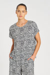 Mela Purdie - Cap Shell in Terrain Print Charmeuse