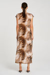 Mela Purdie - Maxi Slice Dress in Silk Tiger Print