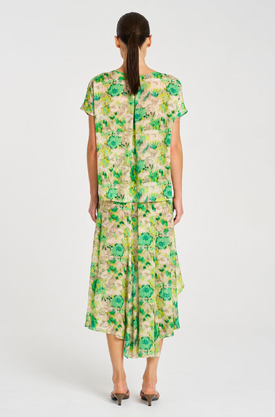 Mela Purdie - Cap Shell in Silk Lilly Print