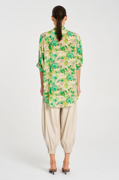 Mela Purdie - Villa Overshirt in Silk Lilly Print