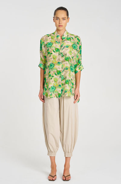 Mela Purdie - Villa Overshirt in Silk Lilly Print
