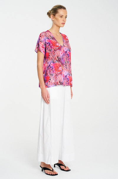 Mela Purdie - Scoop Shell in Kaleidoscope Print Silk