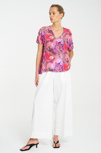 Mela Purdie - Scoop Shell in Kaleidoscope Print Silk