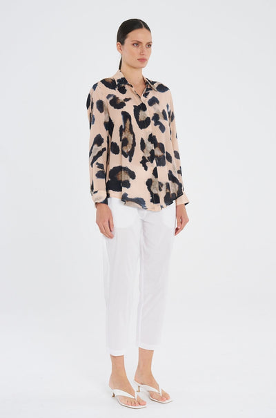 Mela Purdie - Soft Shirt in Blurr Print Silk