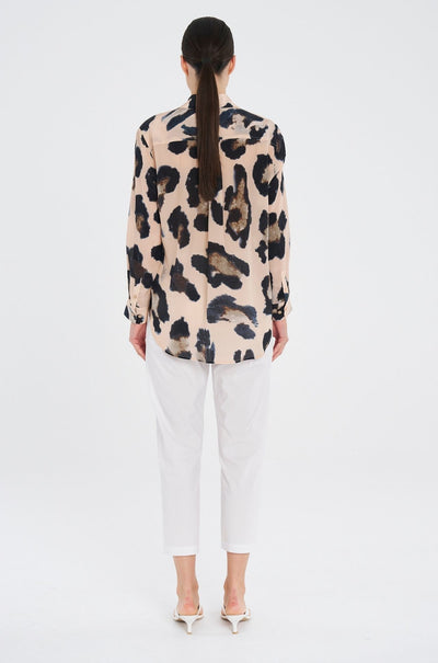 Mela Purdie - Soft Shirt in Blurr Print Silk