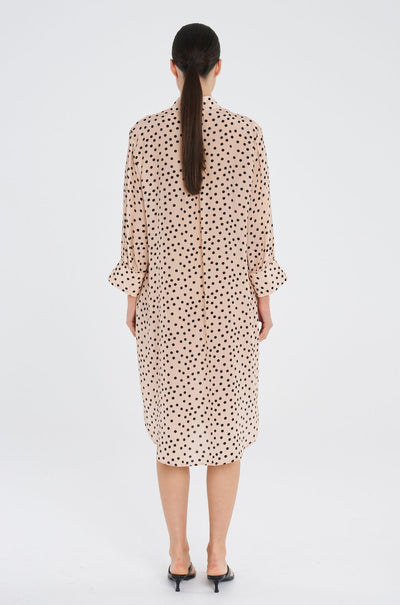 Mela Purdie - Resort Dress in Scattered Spot Silk Print