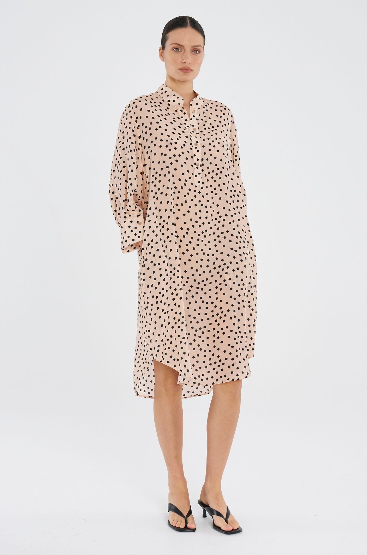 Mela Purdie - Resort Dress in Scattered Spot Silk Print