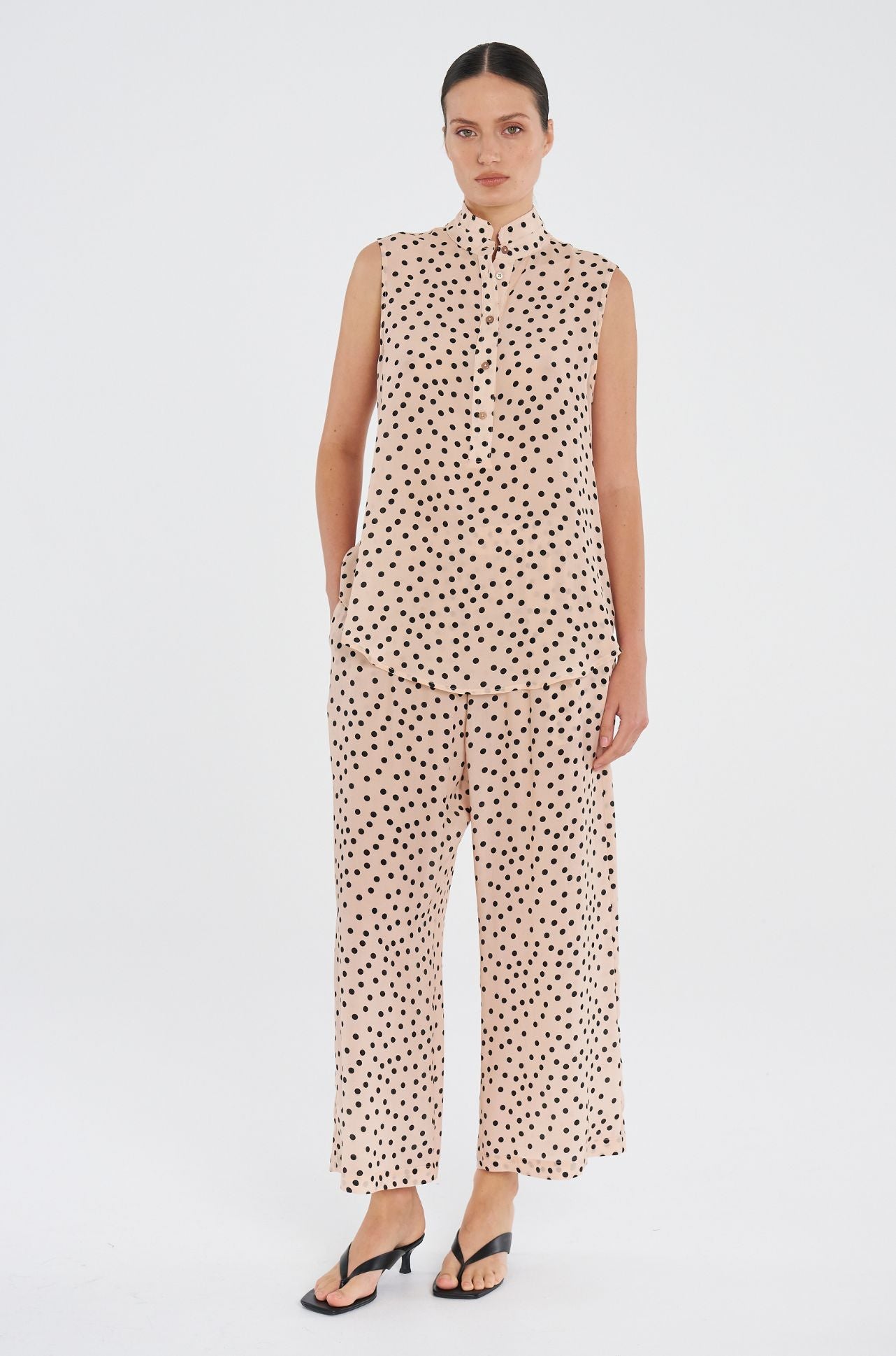 Mela Purdie - Pace Pant in Scattered Spot Silk Print