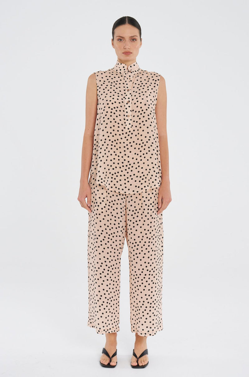 Mela Purdie - Pace Pant in Scattered Spot Silk Print