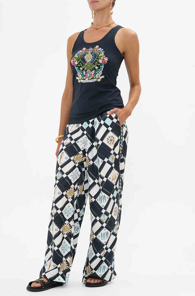 Camilla - Folk Afloat Button Front Lounge Pant
