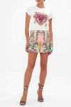 Camilla - Flowers Of Neptune Organic Slim Fit White Tee