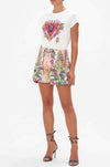 Camilla - Flowers Of Neptune Organic Slim Fit White Tee