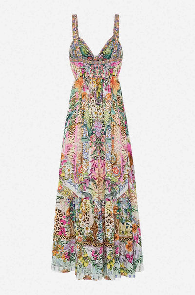 Camilla - Flowers Of Neptune Tie Front High Low Dress