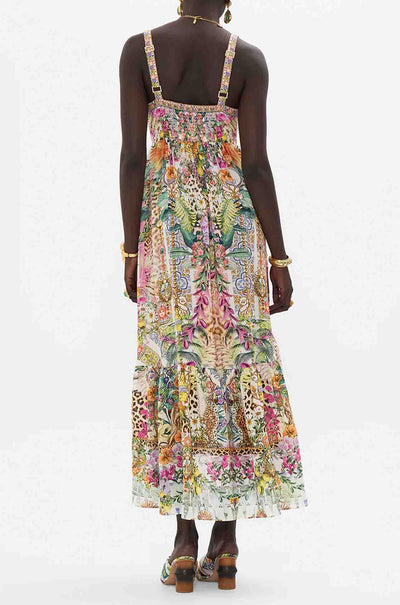 Camilla - Flowers Of Neptune Tie Front High Low Dress