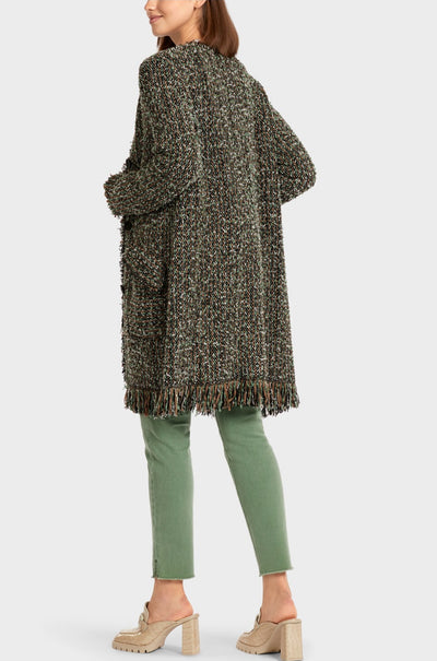 Marc Cain - Frayed Edge Tweed Knit Coat