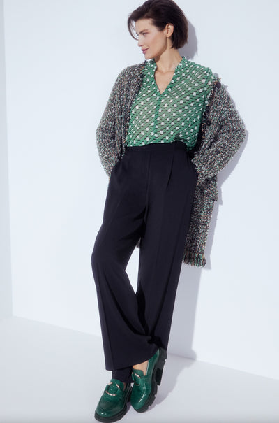 Marc Cain - Frayed Edge Tweed Knit Coat