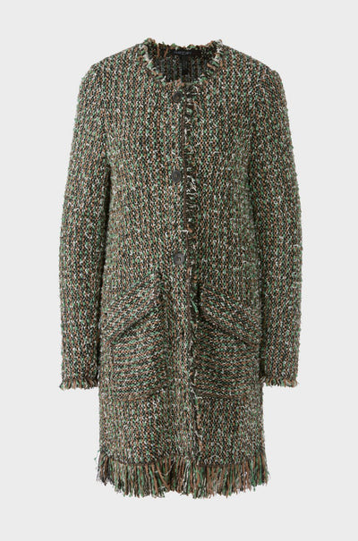 Marc Cain - Frayed Edge Tweed Knit Coat