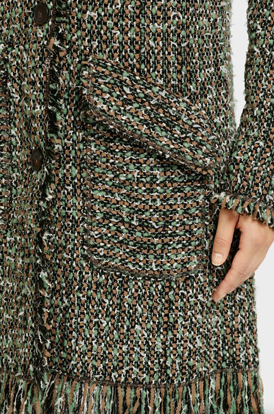 Marc Cain - Frayed Edge Tweed Knit Coat