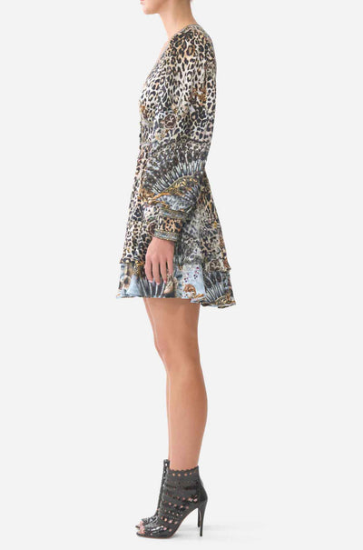 Camilla - Fiesta, Siesta, Repeat Button Front Frill Dress
