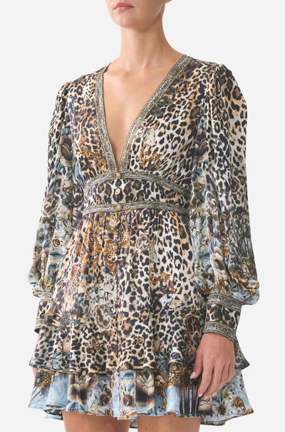 Camilla - Fiesta, Siesta, Repeat Button Front Frill Dress