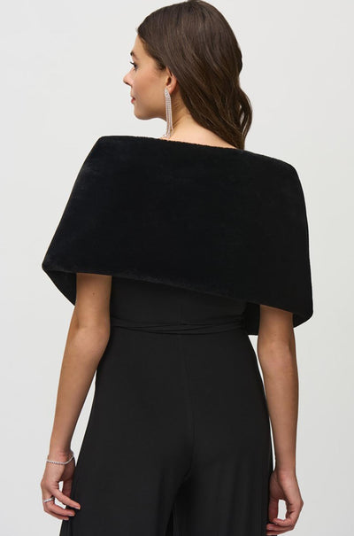 Joseph Ribkoff - Faux Fur Cover-Up w/ Rhinestone Loop