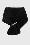 Joseph Ribkoff - Faux Fur Cover-Up w/ Rhinestone Loop