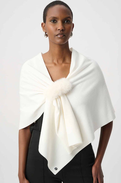 Joseph Ribkoff - Faux Fur Draped Cover Up